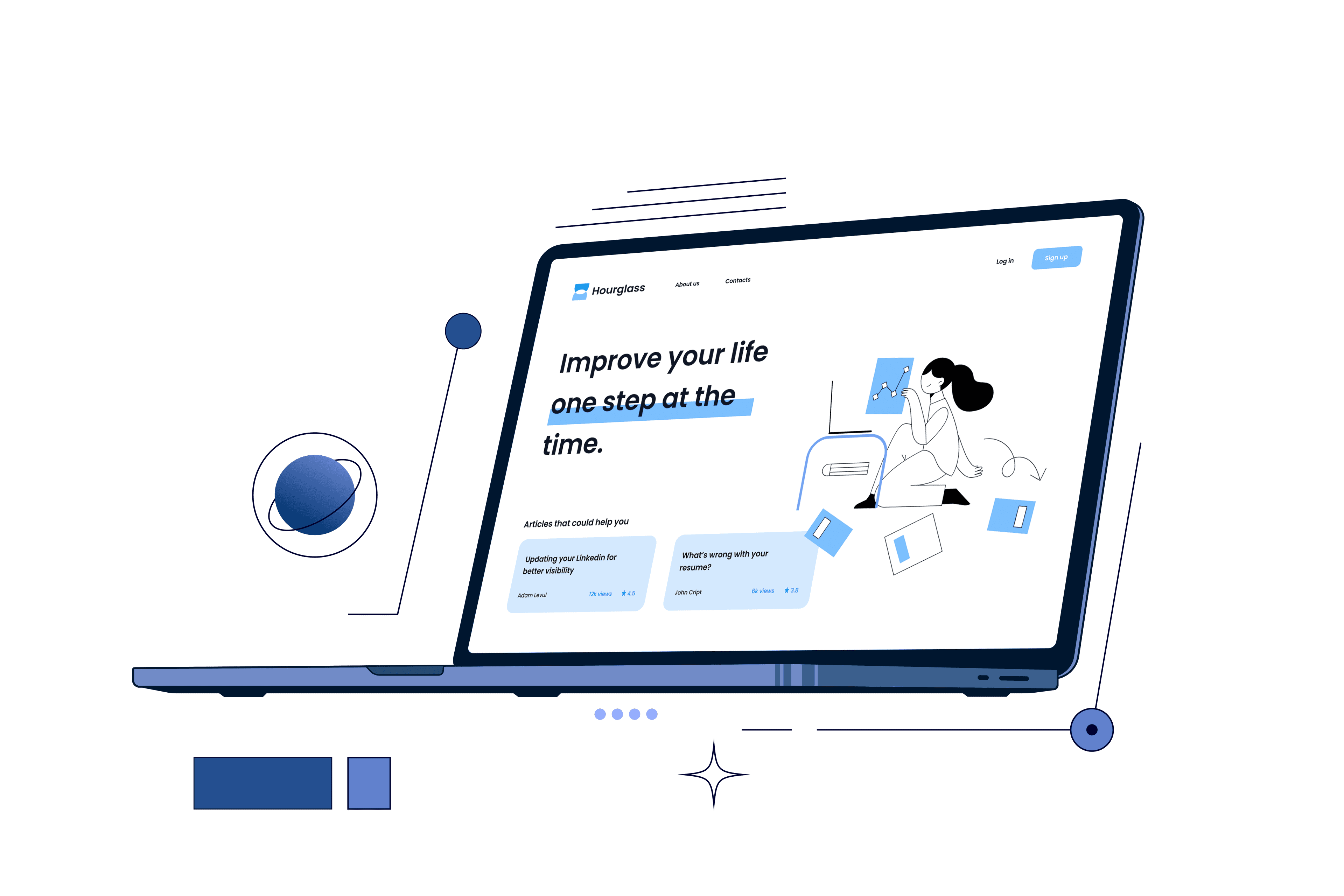 Website preview on desktop